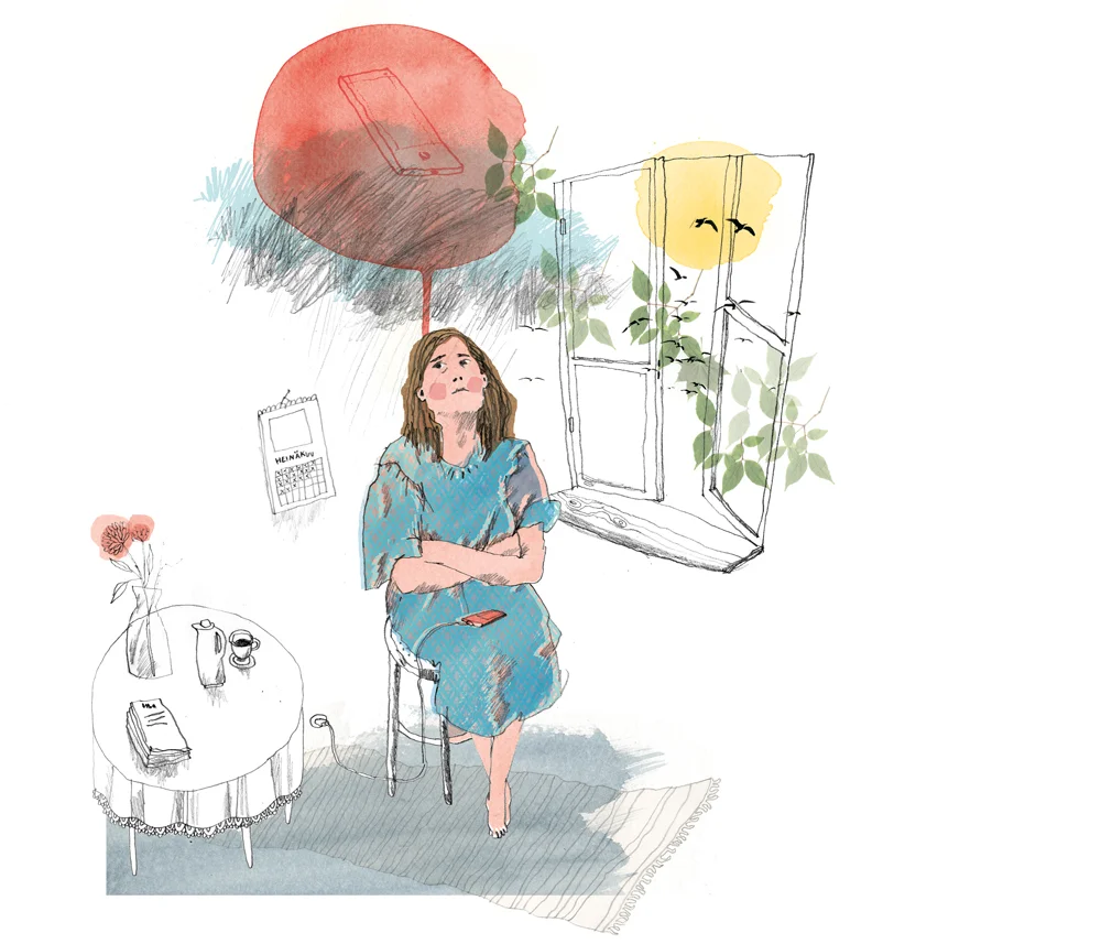 editorial illustration on pregnancy problems / Vauva magazine 2016
