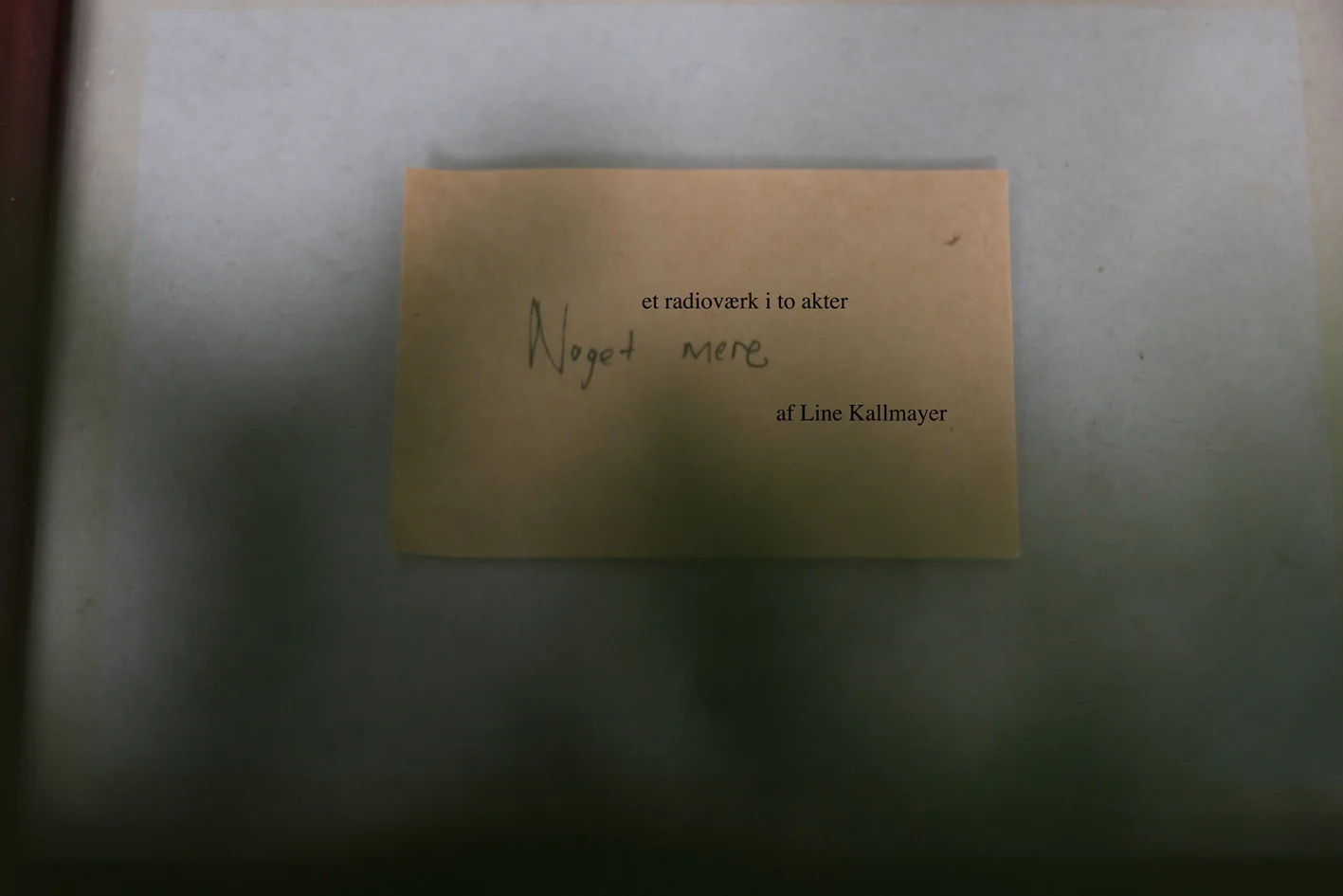 Sketch and working title. Currently preparing the material for editing...More soon.