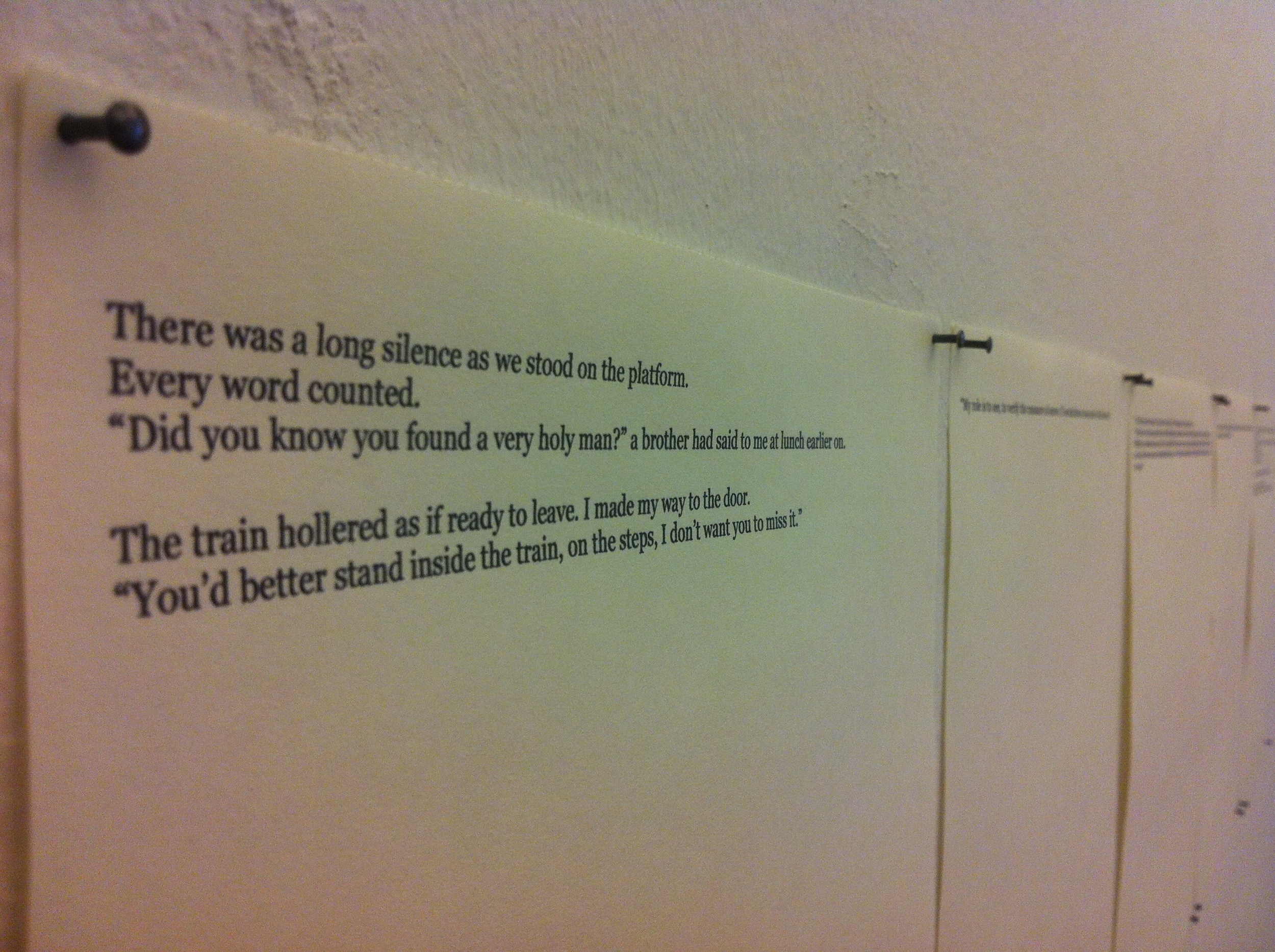 Thoughts on Conversion, closeup of text