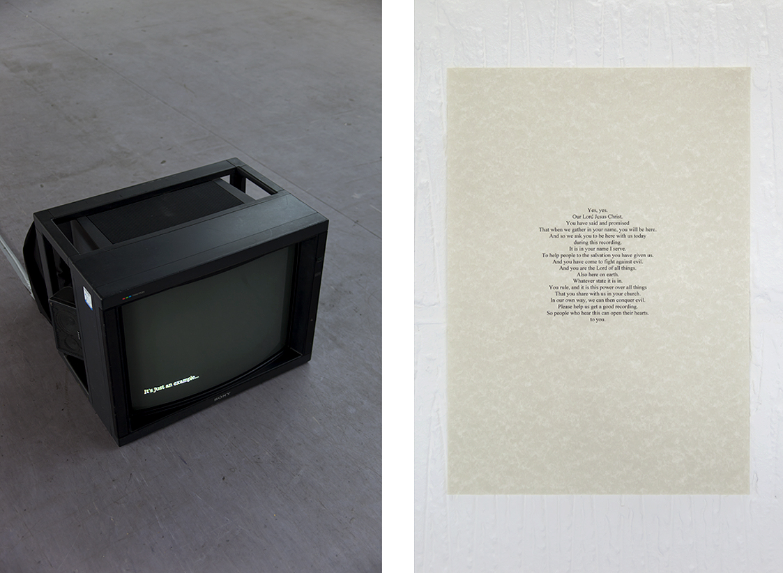 Something More, Audio/video piece+ text on wall