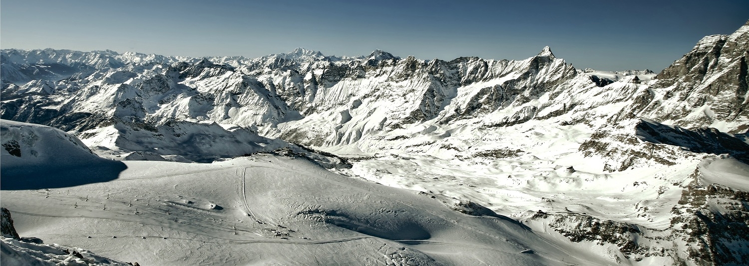 View from the peak Klein Matterhorn, Switzerland