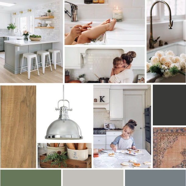 Mood board for my current client's kitchen design