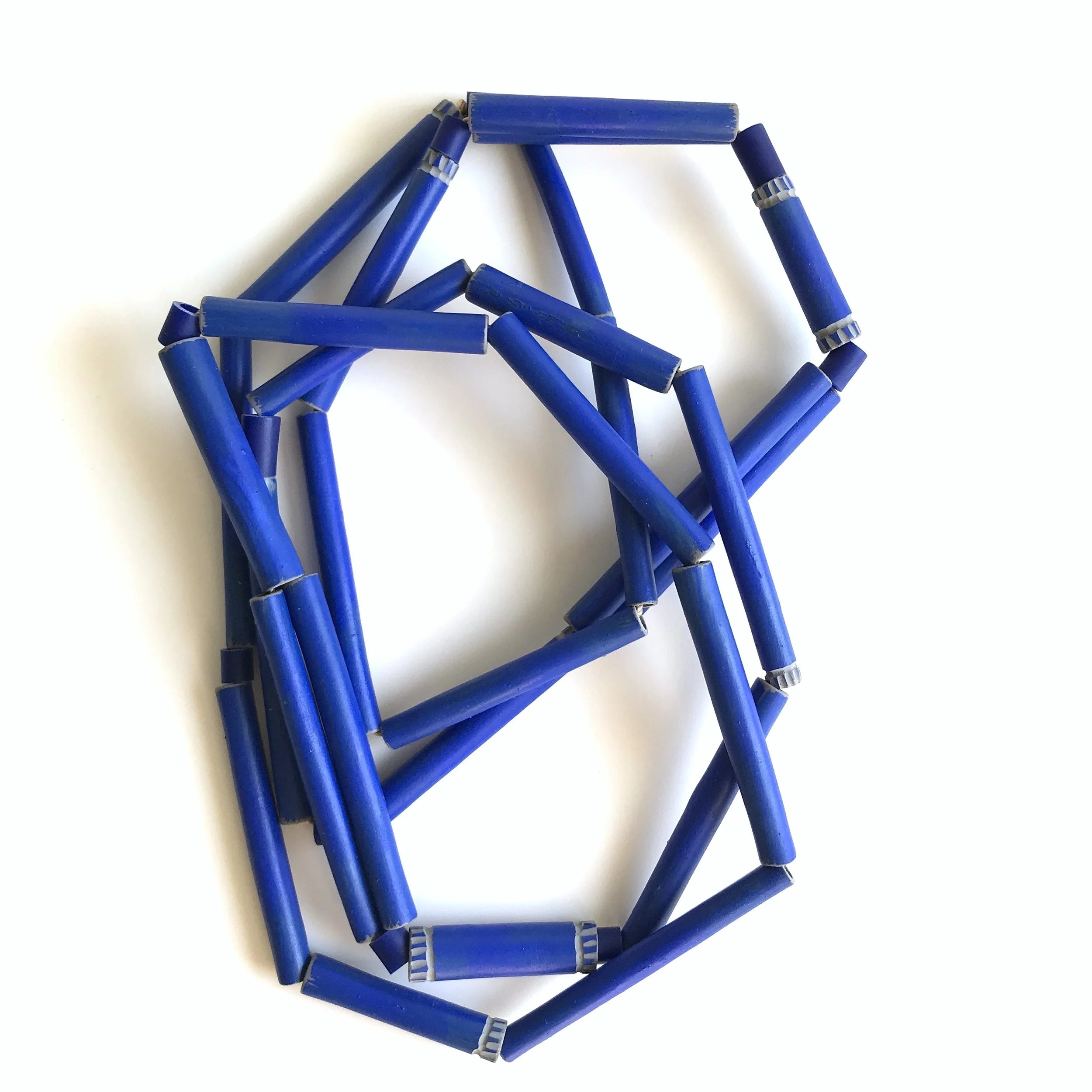 Cobalt Tube Necklace