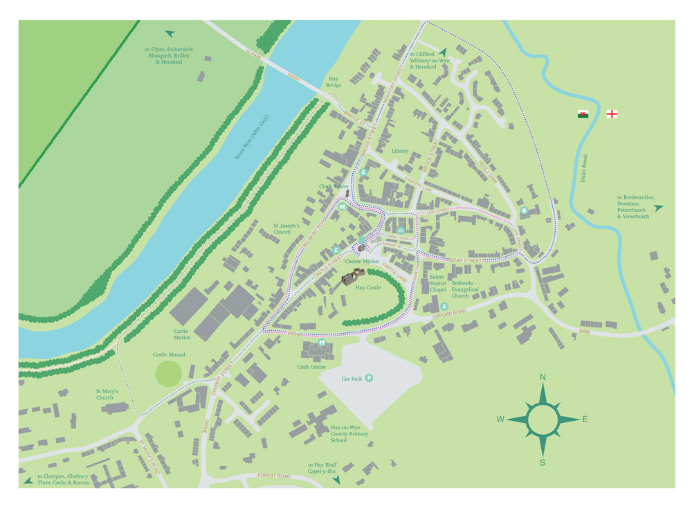 Modern map of Hay, 2014