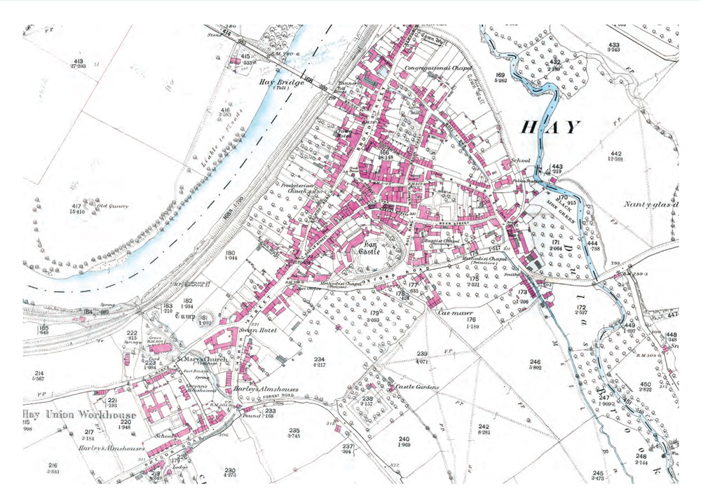 Old map of Hay, 1889