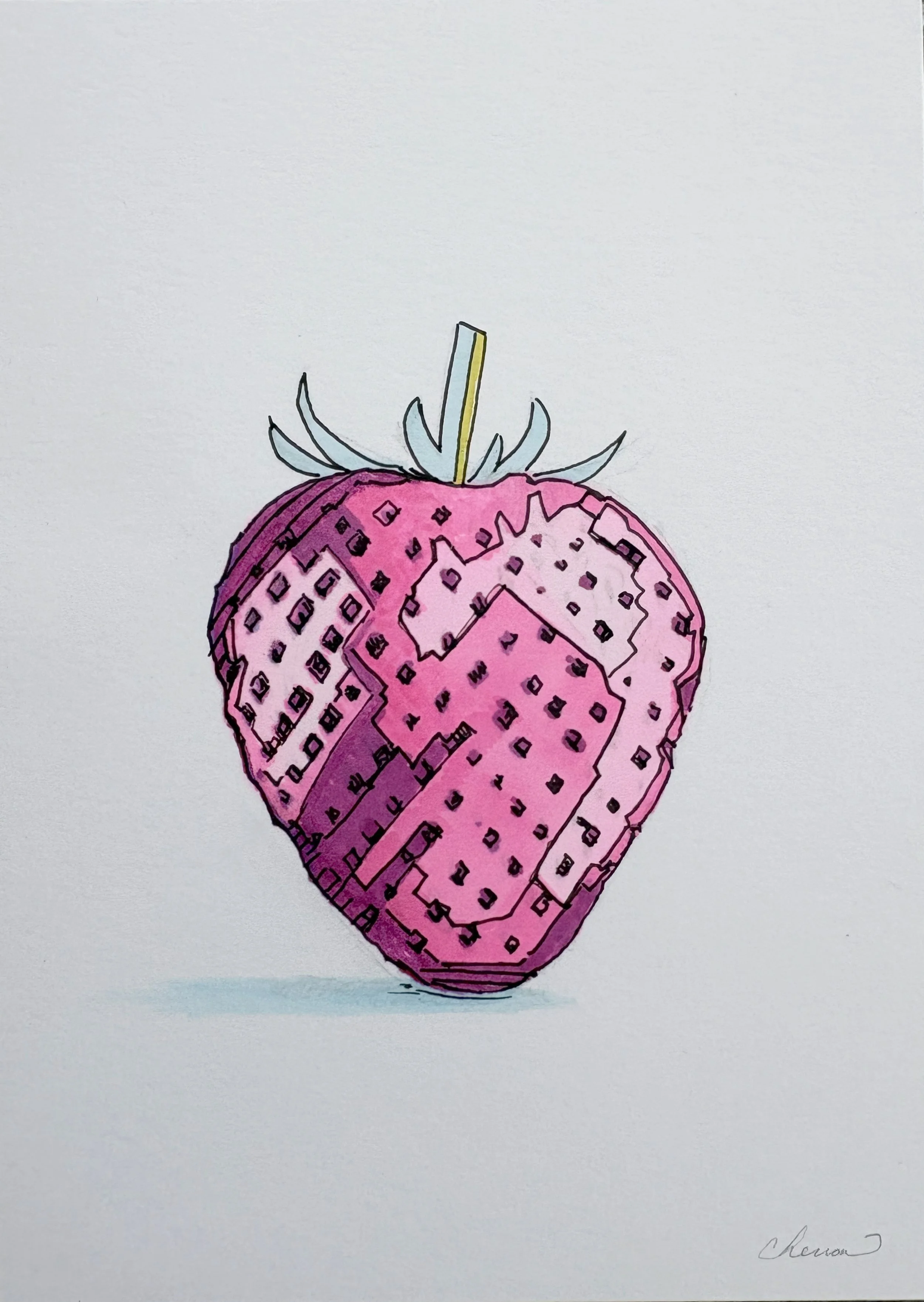 Pop Art Strawberry