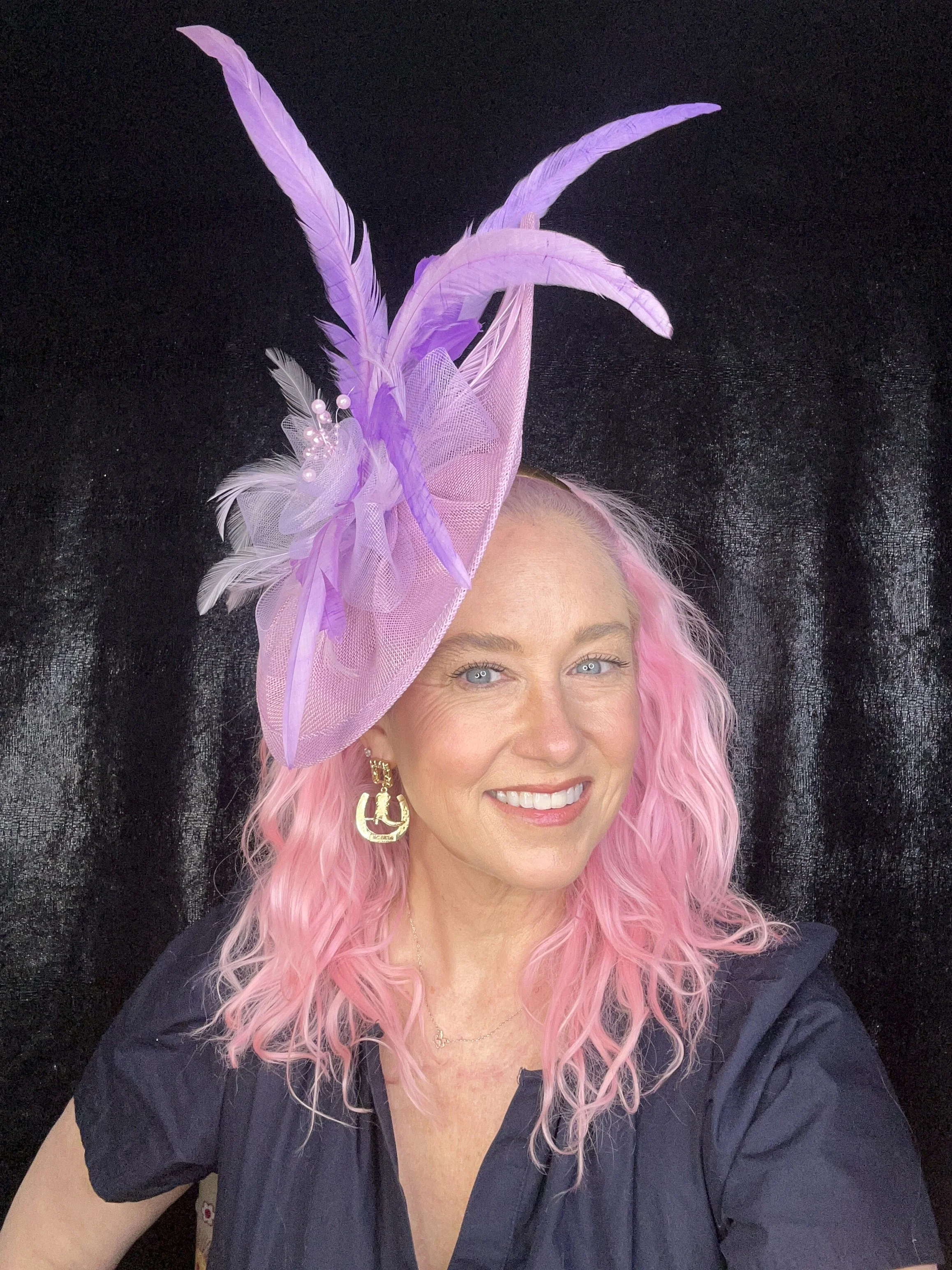Lavender Feather Fascinator