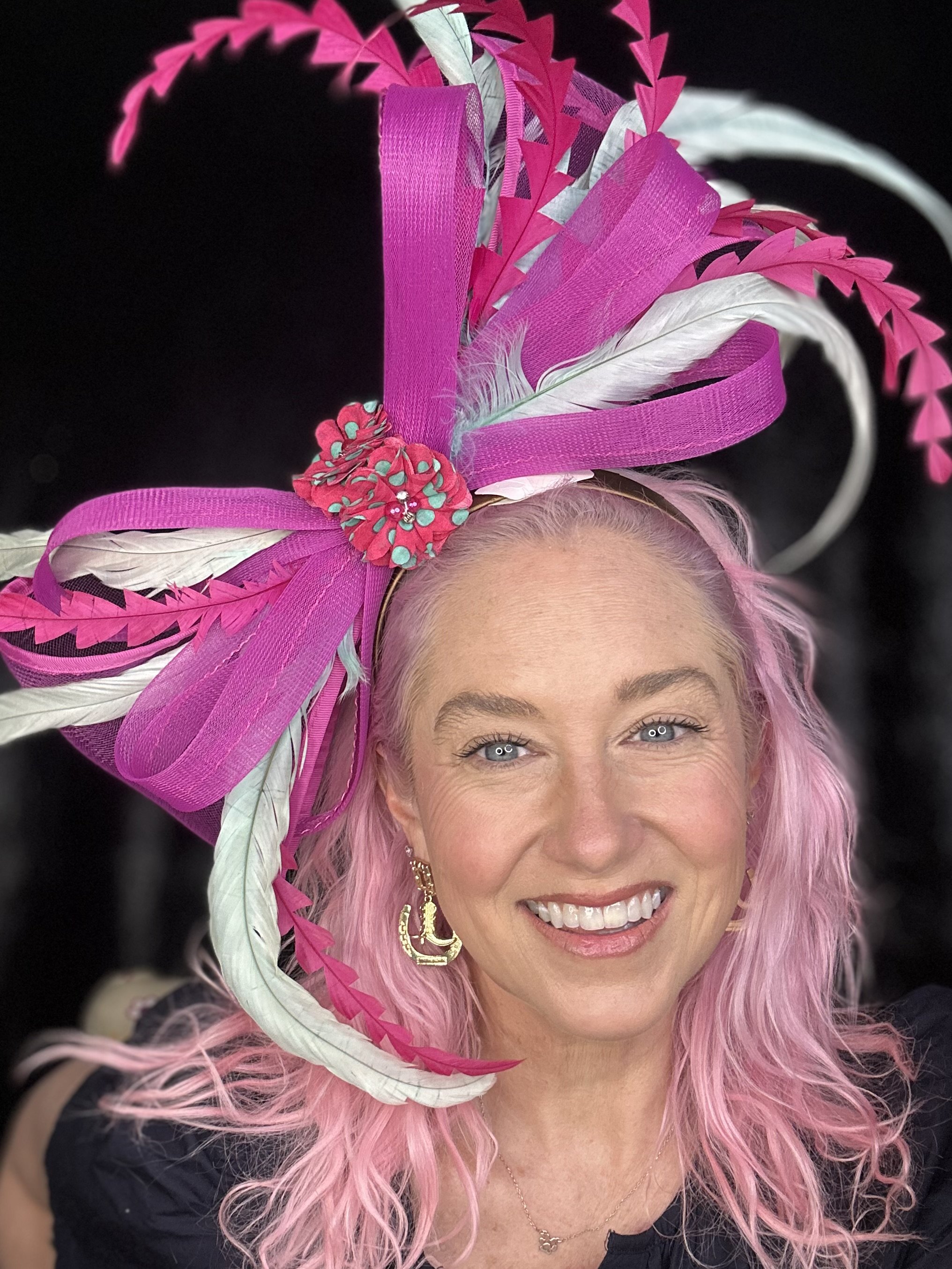 Glamorous Pink Bow Fascinator