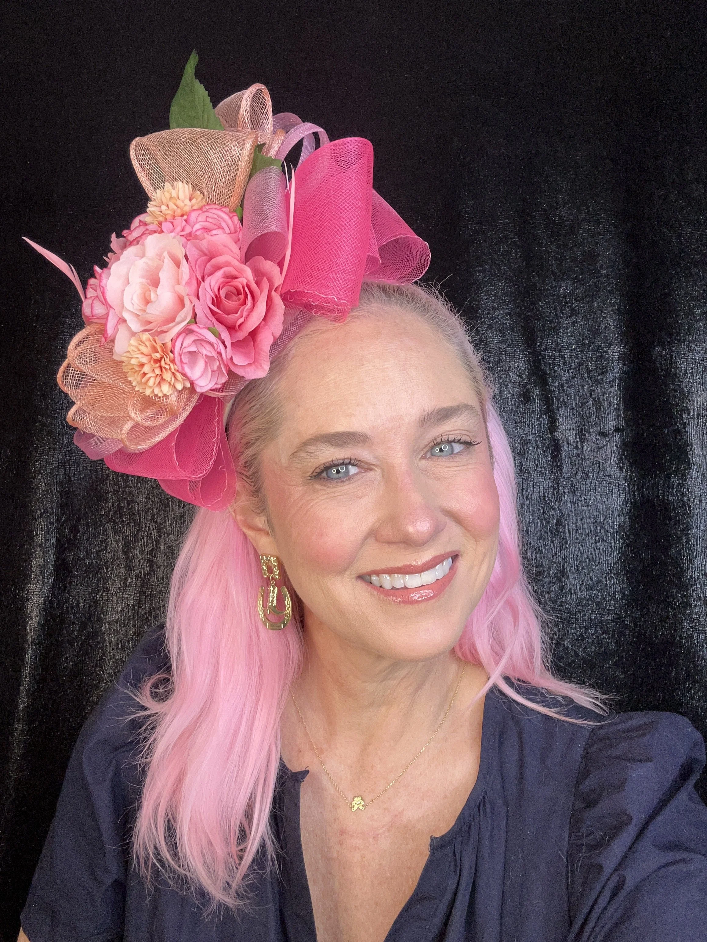 Pink Bow and Flowers