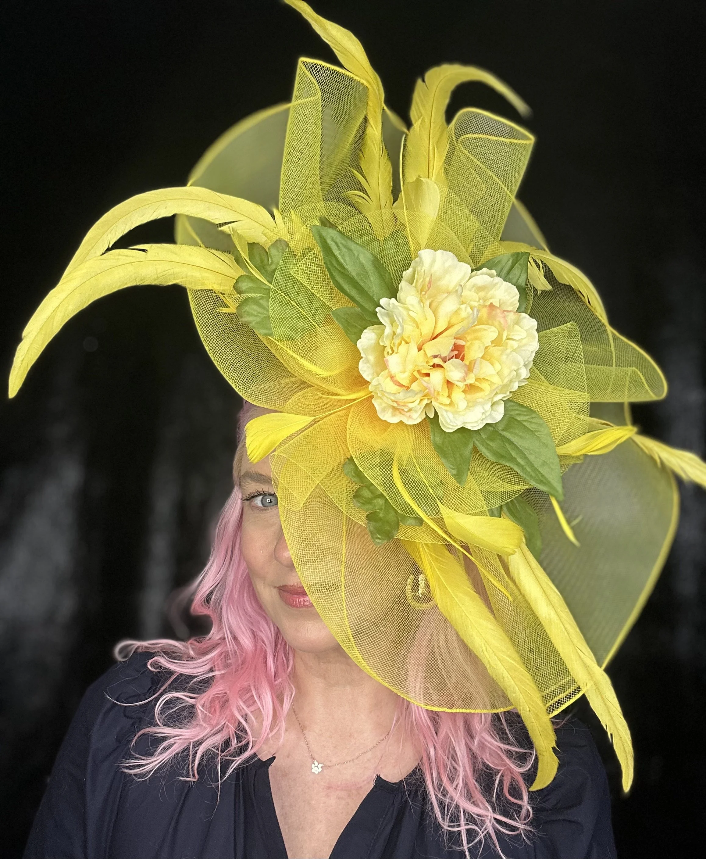 Yellow Flower Fascinator