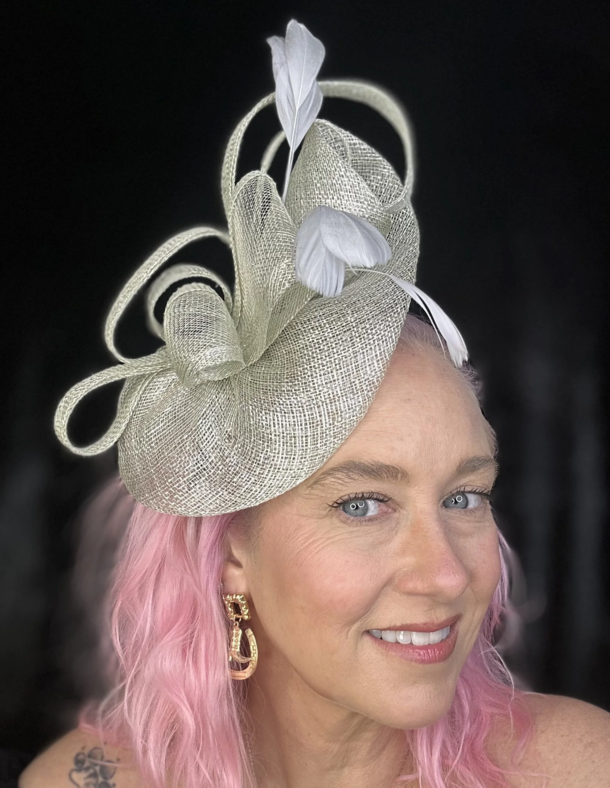 Elegant Silver Fascinator