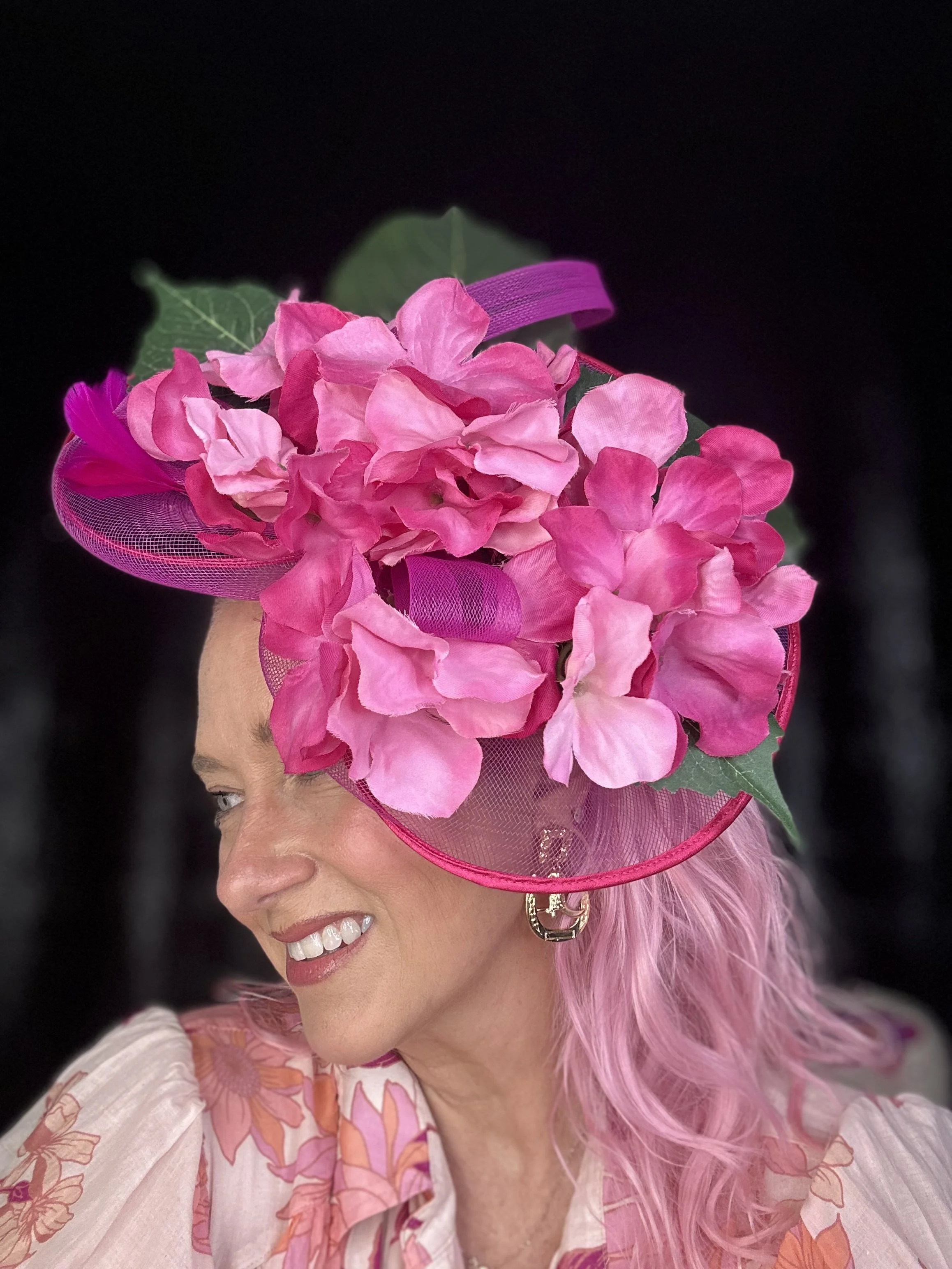 Fuchsia Floral Fascinator