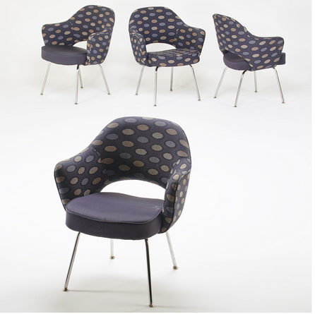 Bodenner Collection, Early fabric for Knoll on Saarinen chairs.png