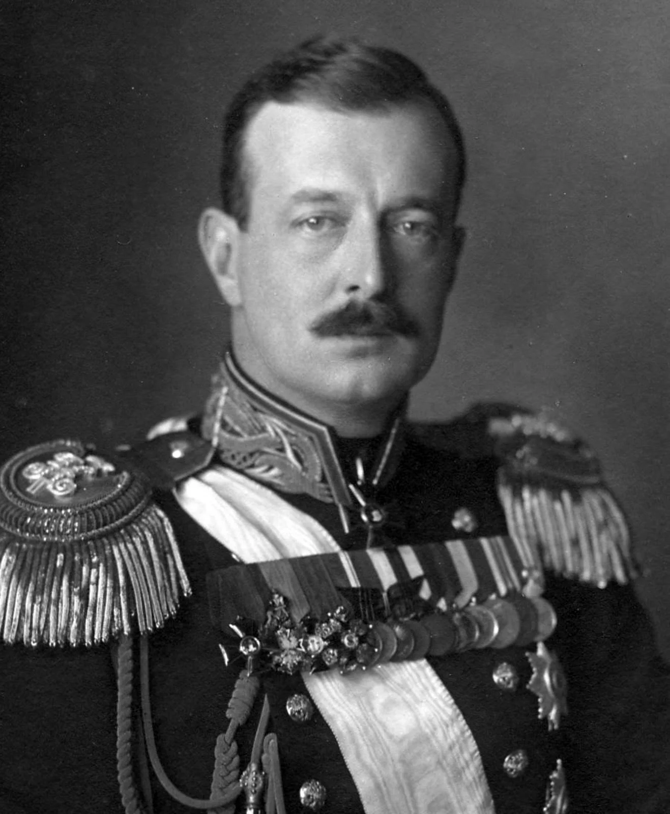 H.I.H. Grand Duke Kirill Vladimirovuch of Russia ( De jure Emperor Kirill I Vladimirovich 1918-1938) Note the Order of St. Stanislas fourth from left, the "SS" clearly visible.