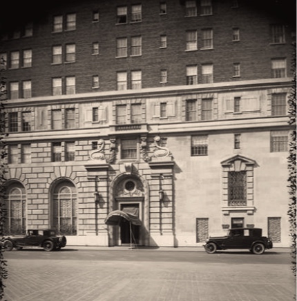 Detail of The entrance to the new sherry’s Restaurant at 300 Park avenue, wurtz bros., New York, ca. 1925.