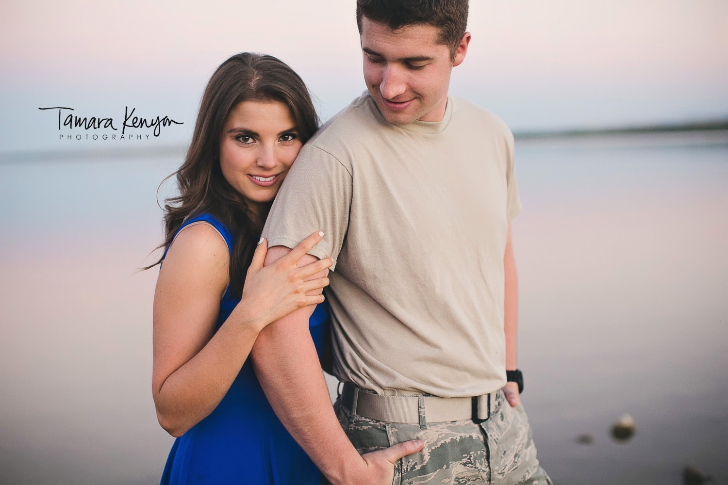 katy lootens lake lowell engagement at sunset