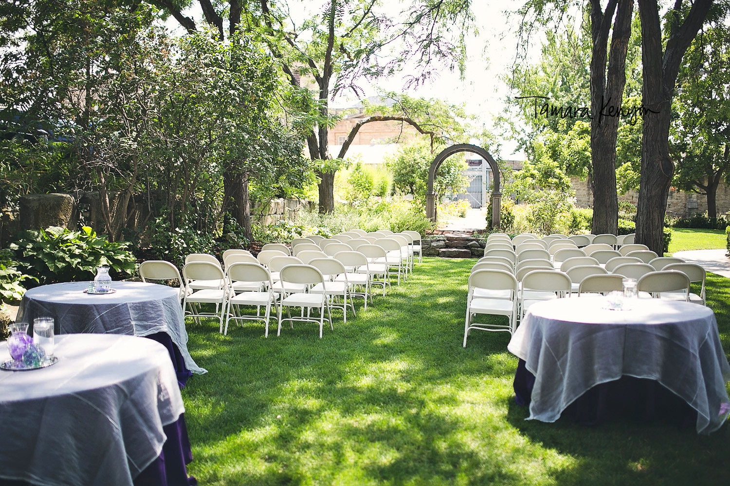 wedding ceremony at the bishops house
