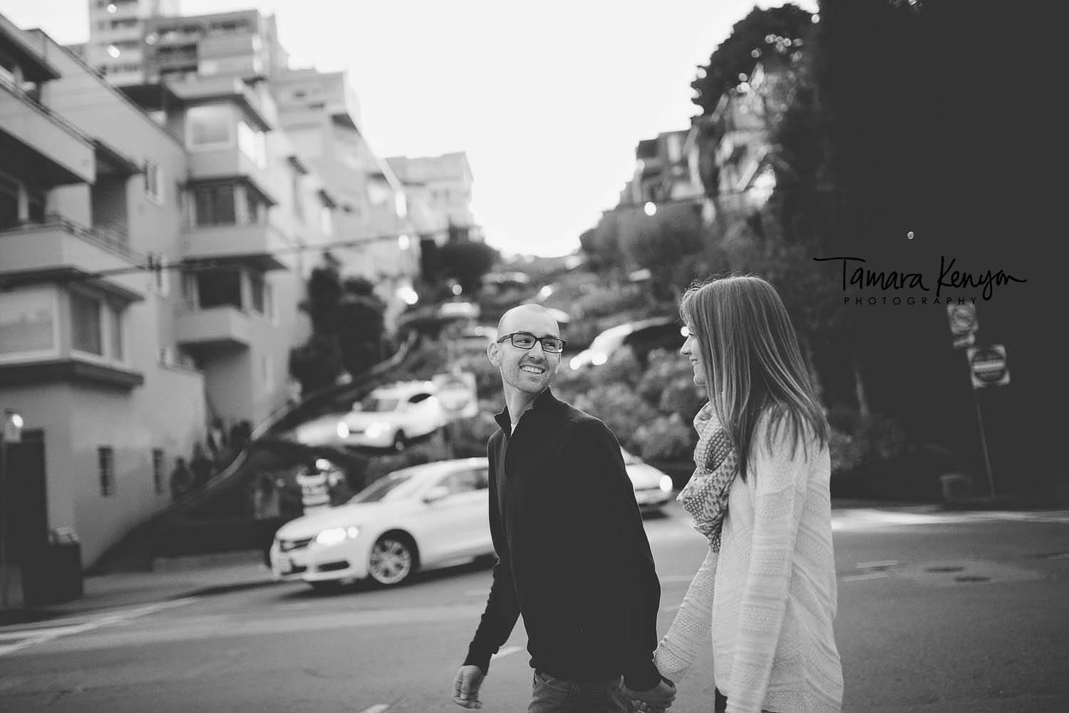lombard street engagement session san francisco