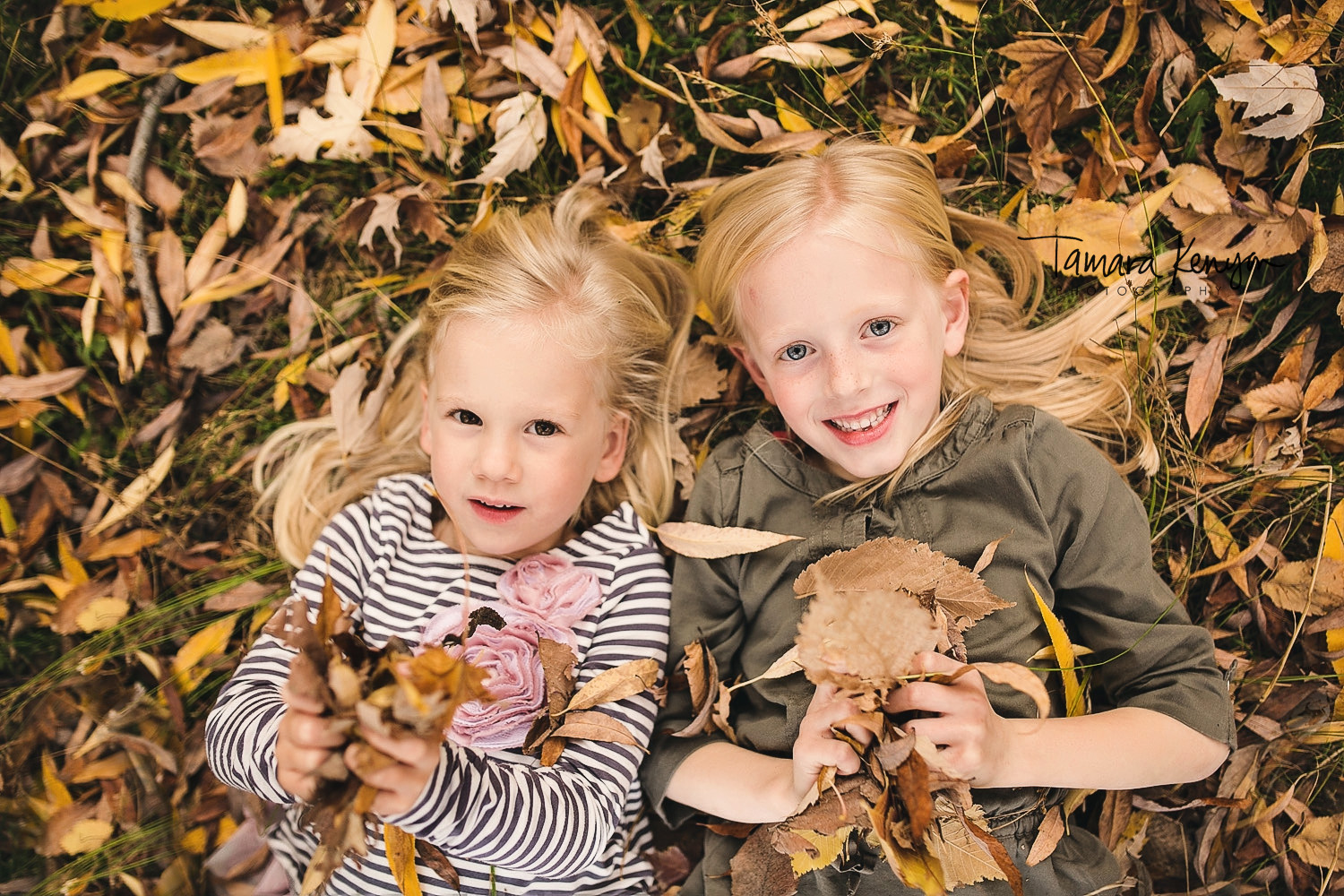 playing in the leaves