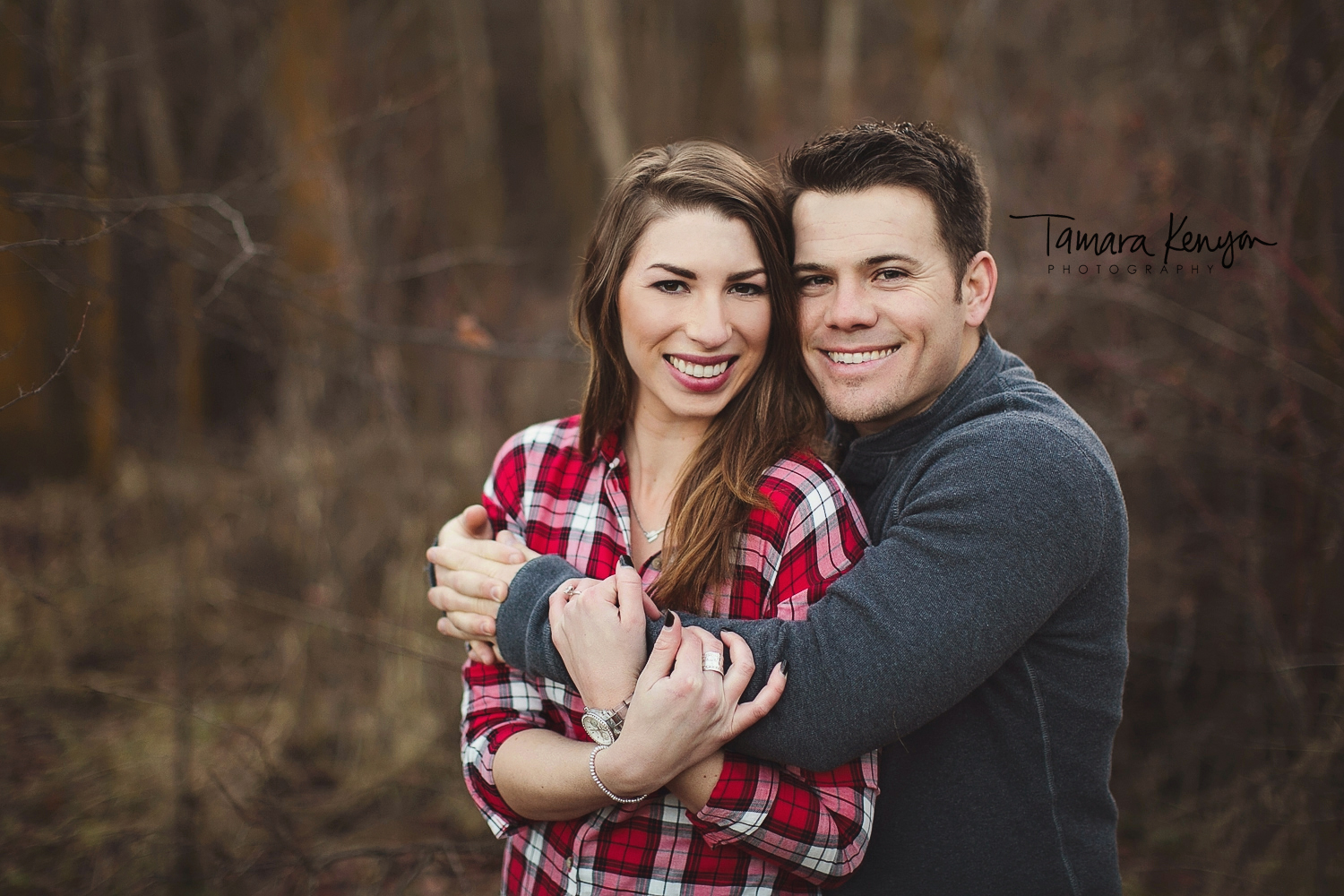 engagement session in the woods boise
