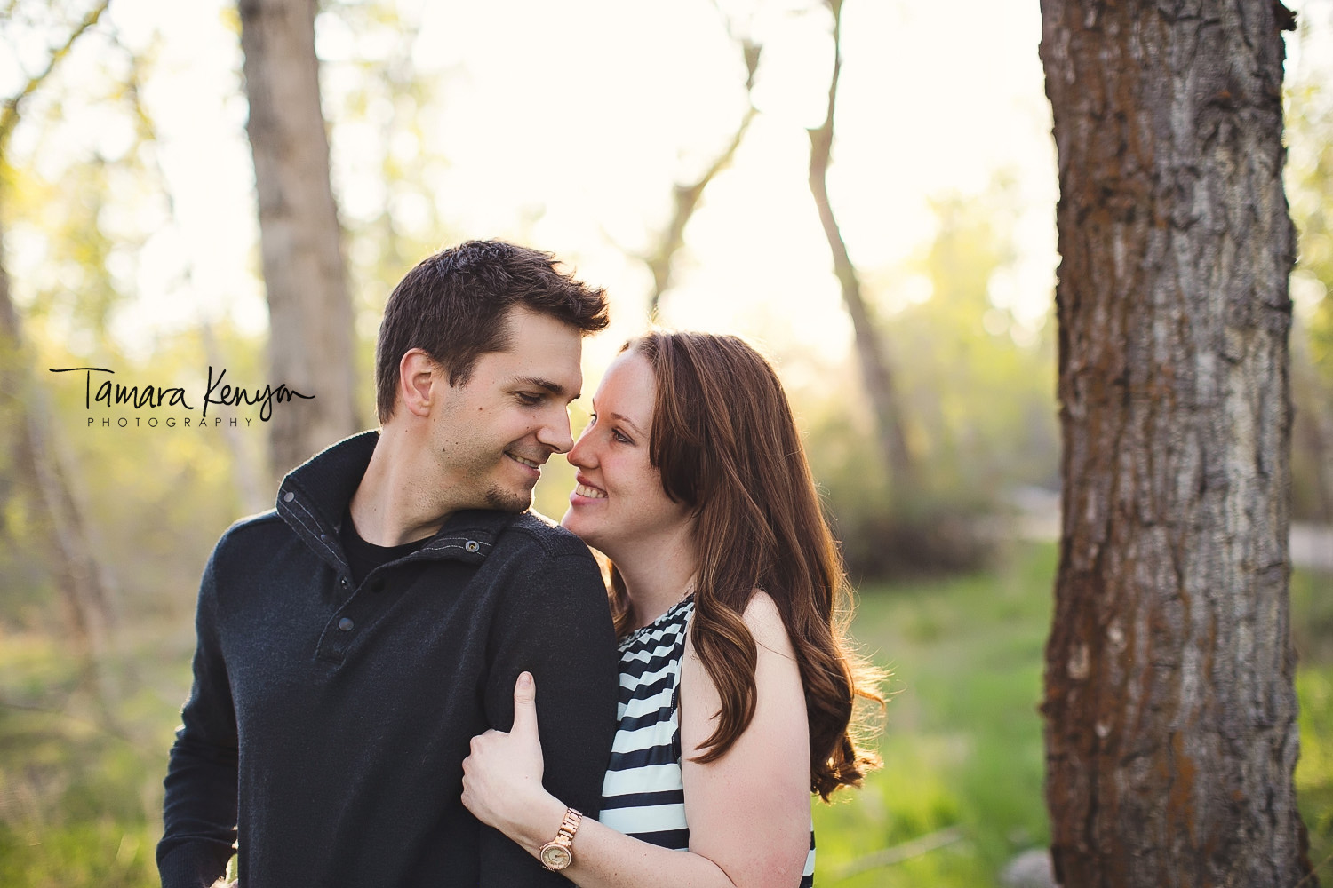 engagement photos in spring in boise