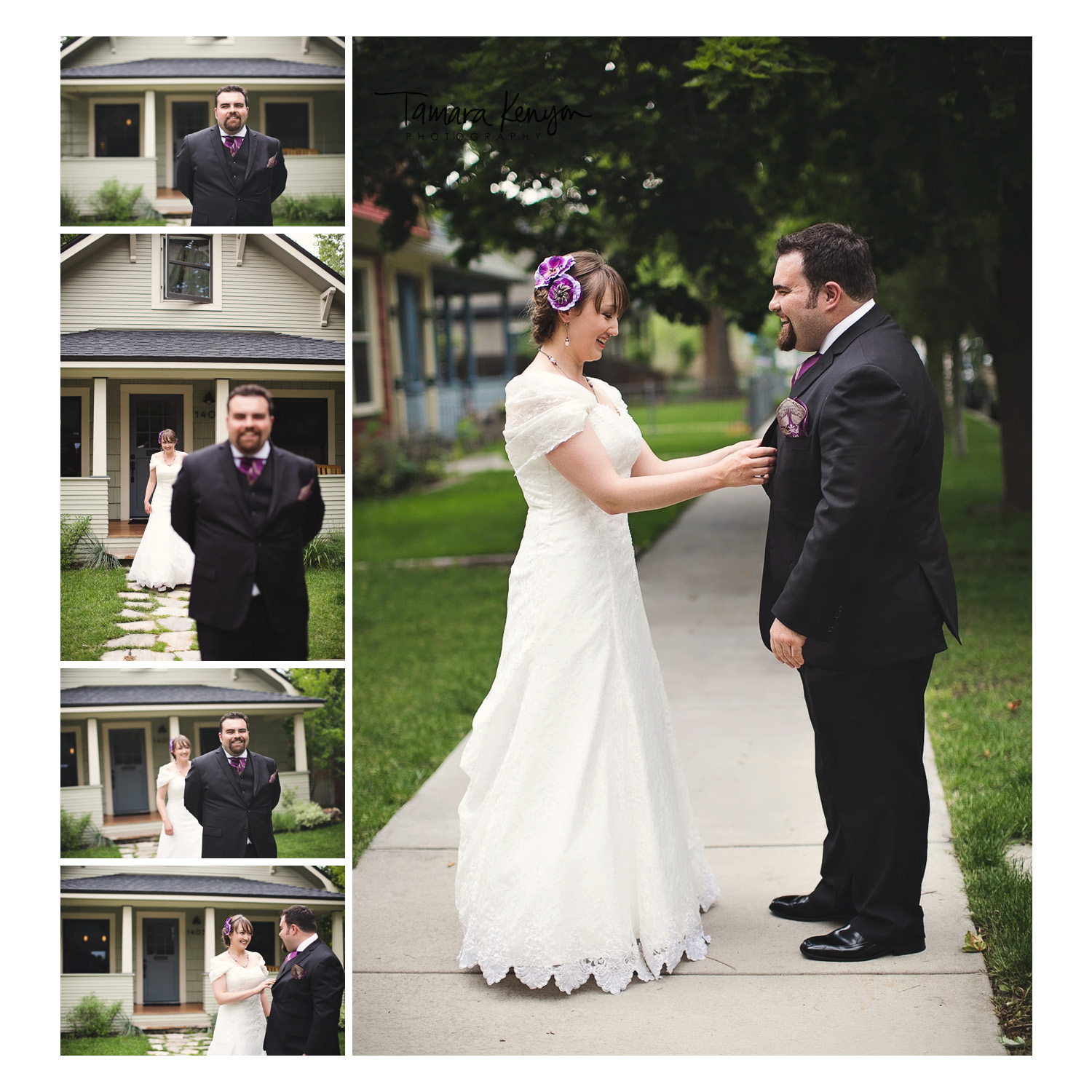 first look north end boise wedding