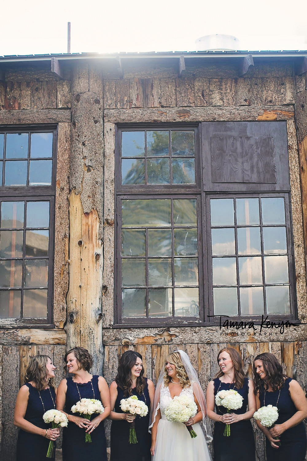 Union Pacific Dining Lodge bridal party photos