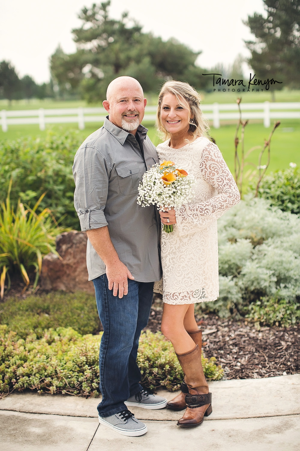 small garden wedding in the country boise