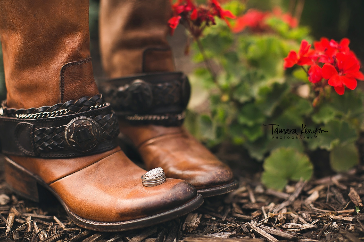 cowboy boots and wedding rings