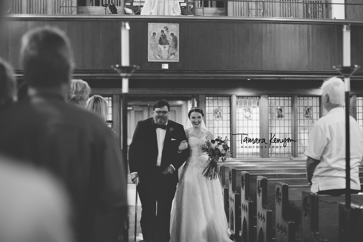 father daughter walking down the aisle