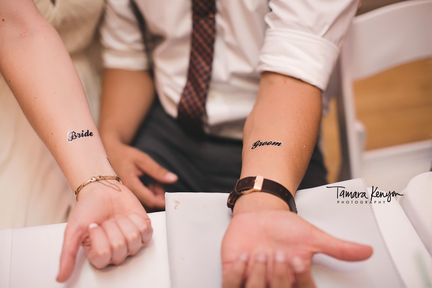 bride and groom temporary tattoos