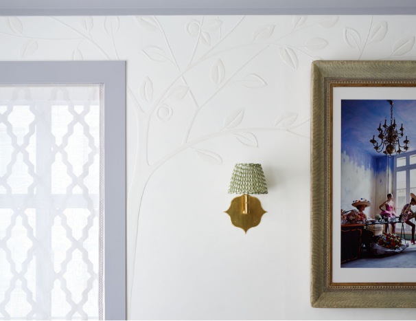 Embossed wall panels by Osmundo Studio for Timothy Whealon Design Firm
