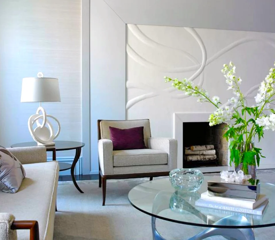 Plaster fire place surround by Osmundo Studio for Amy Lau Design