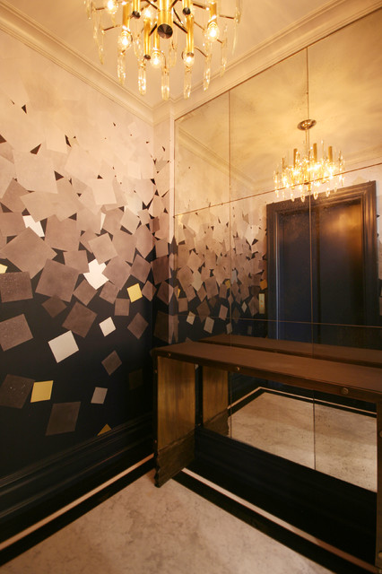 Hand dyed paper wall collage by Osmundo Studio for Lynn Jacobson