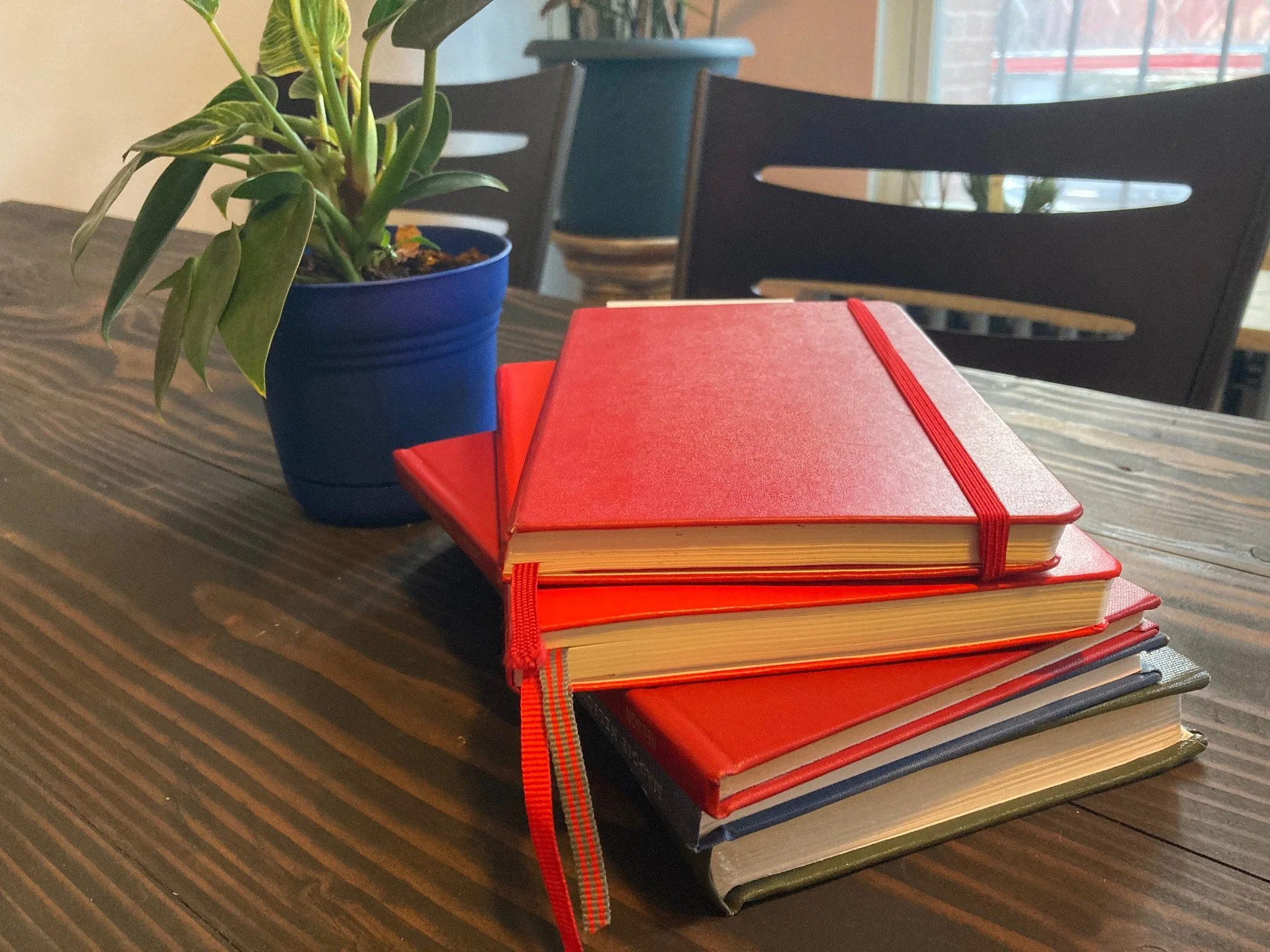 a stack of notebooks ready for your thoughts