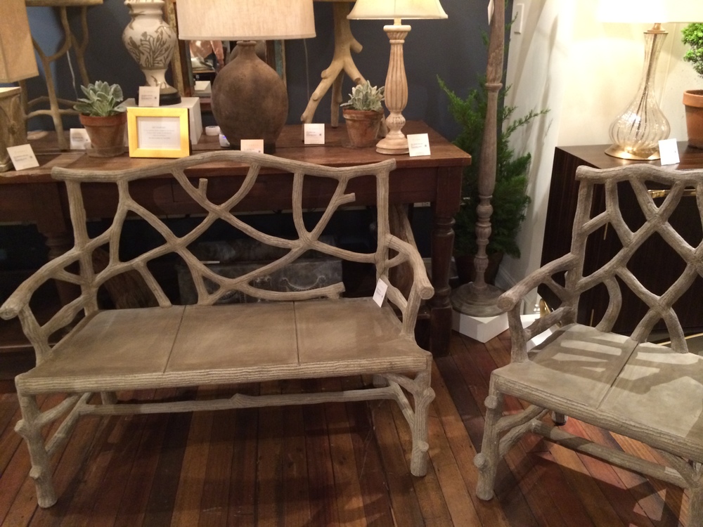  I actually recently won a chair from Arhaus that looks just like this one here on the right, but in dark wood. This is making me seriously consider painting it... 