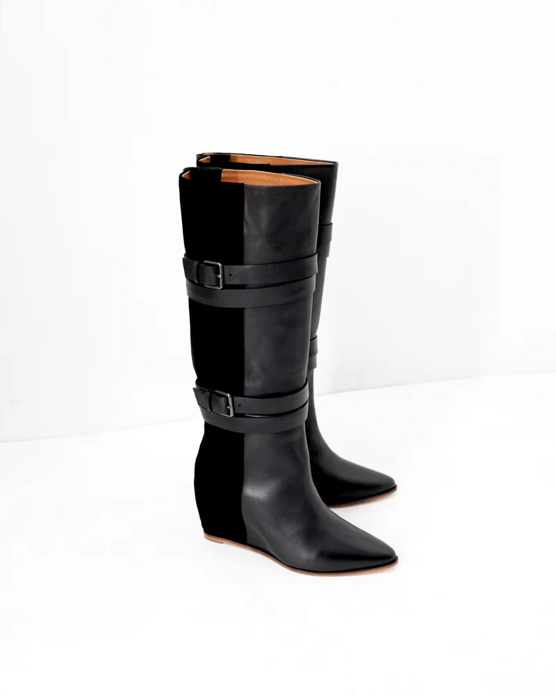 TALL WEDGE BOOT — martha davis shoes