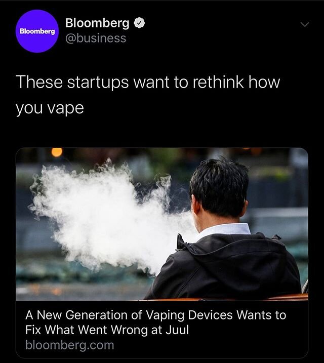&ldquo;Whereas the e-nicotine community started with what would be cool and palatable, and tried to work its way into reduced risk for health and safety, we started with efficacy and safety and then went into pleasure and what the consumer might want