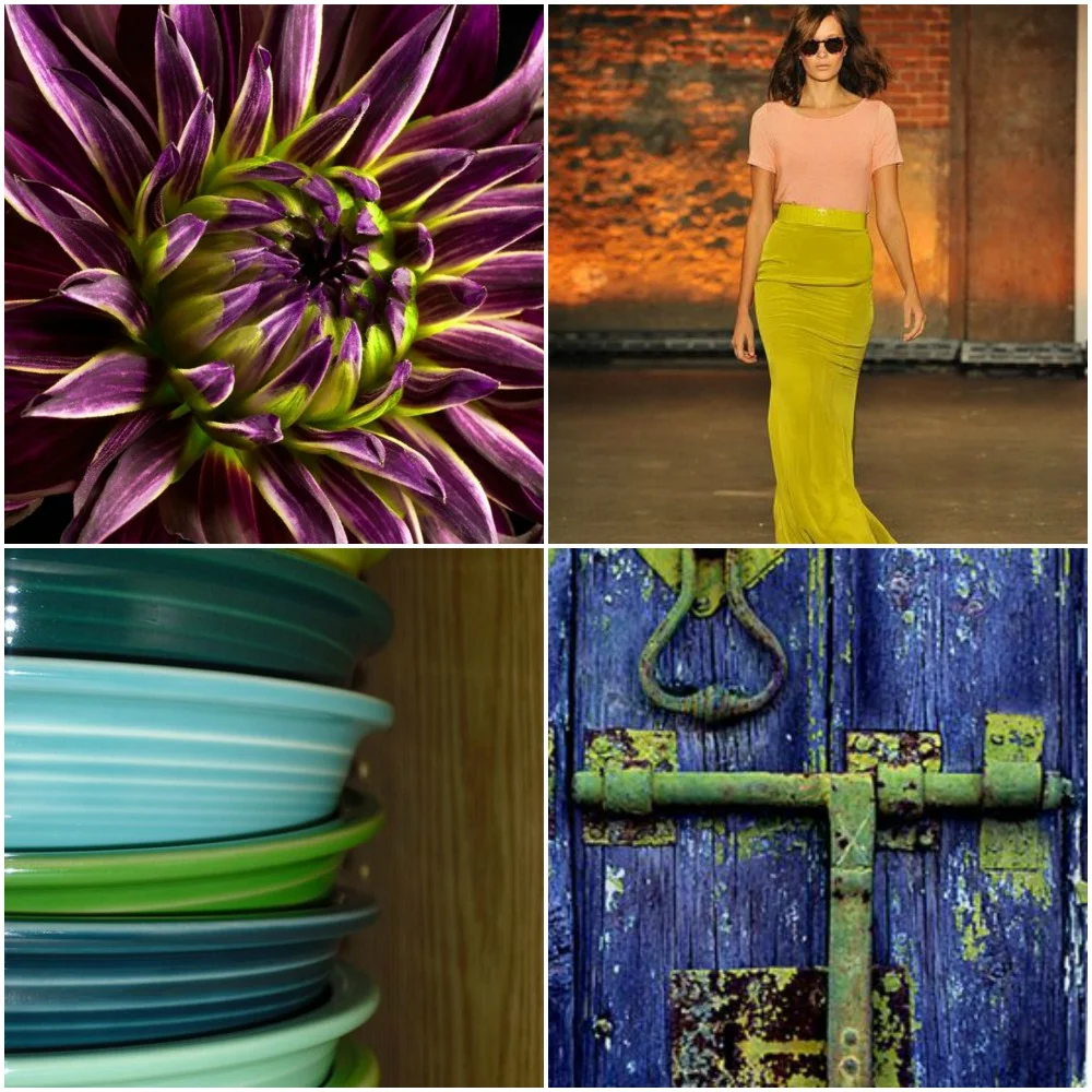 Sources: flower , runway model, stacked bowls , blue door . 
