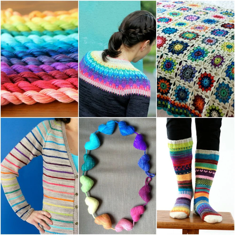 Mini Sock Yarn Skein Set, Christmas In July (coming this week!), flowers in the snow , L ifesavers Sweater , Love You Forever , awesome mismatched socks .