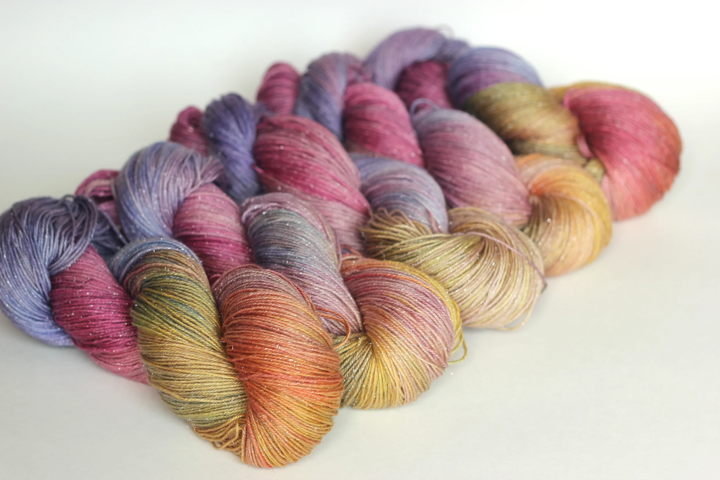 Bonbon on Cosmic Blue Label Fingering Weight Yarn