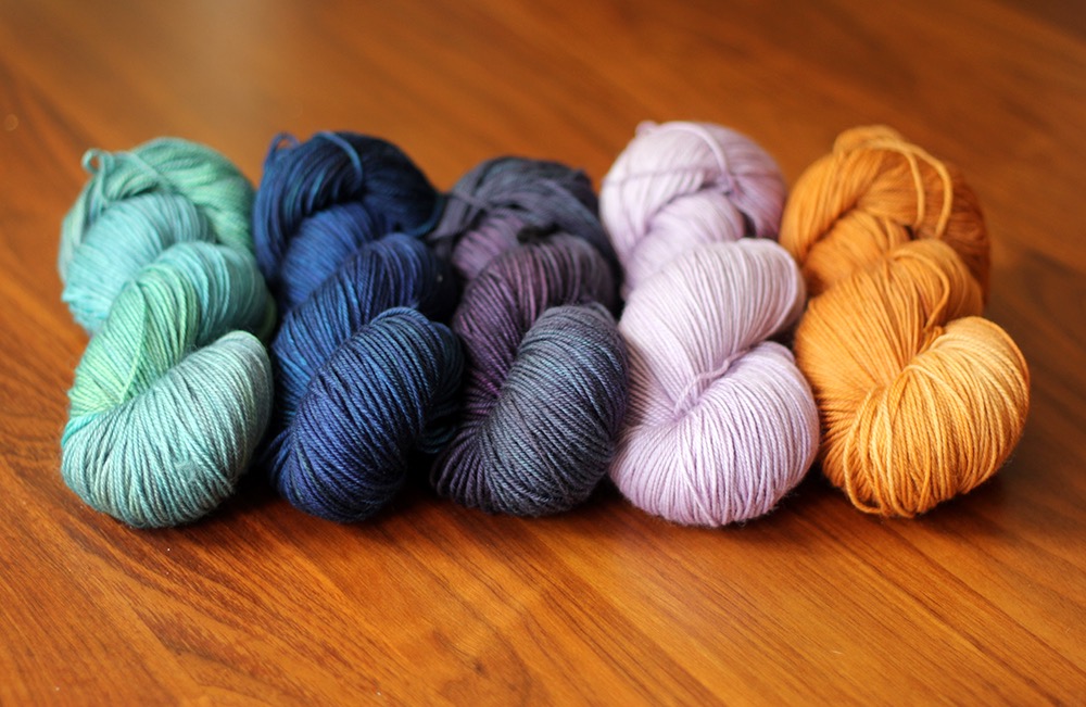 Lotus, Cosmic Night, Fig, Rose grey and Caramel.