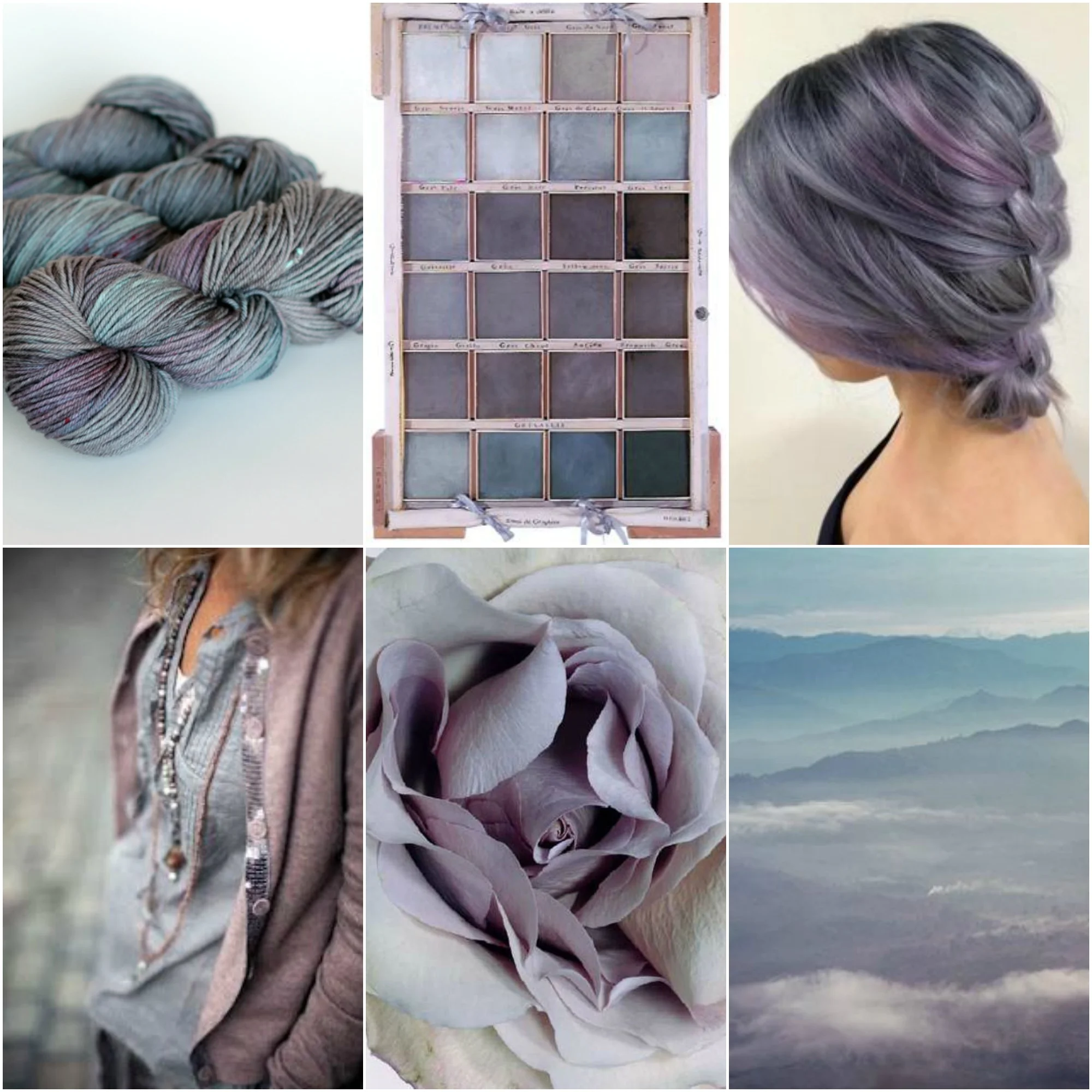 TFA PureWash Worsted in Plum Pudding, painter's palette , hair , outfit , flower , landscape .