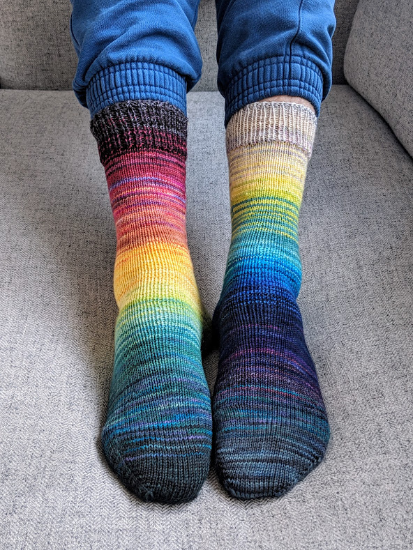 Scrappy Rainbow Socks For My Brother — Tanis Fiber Arts