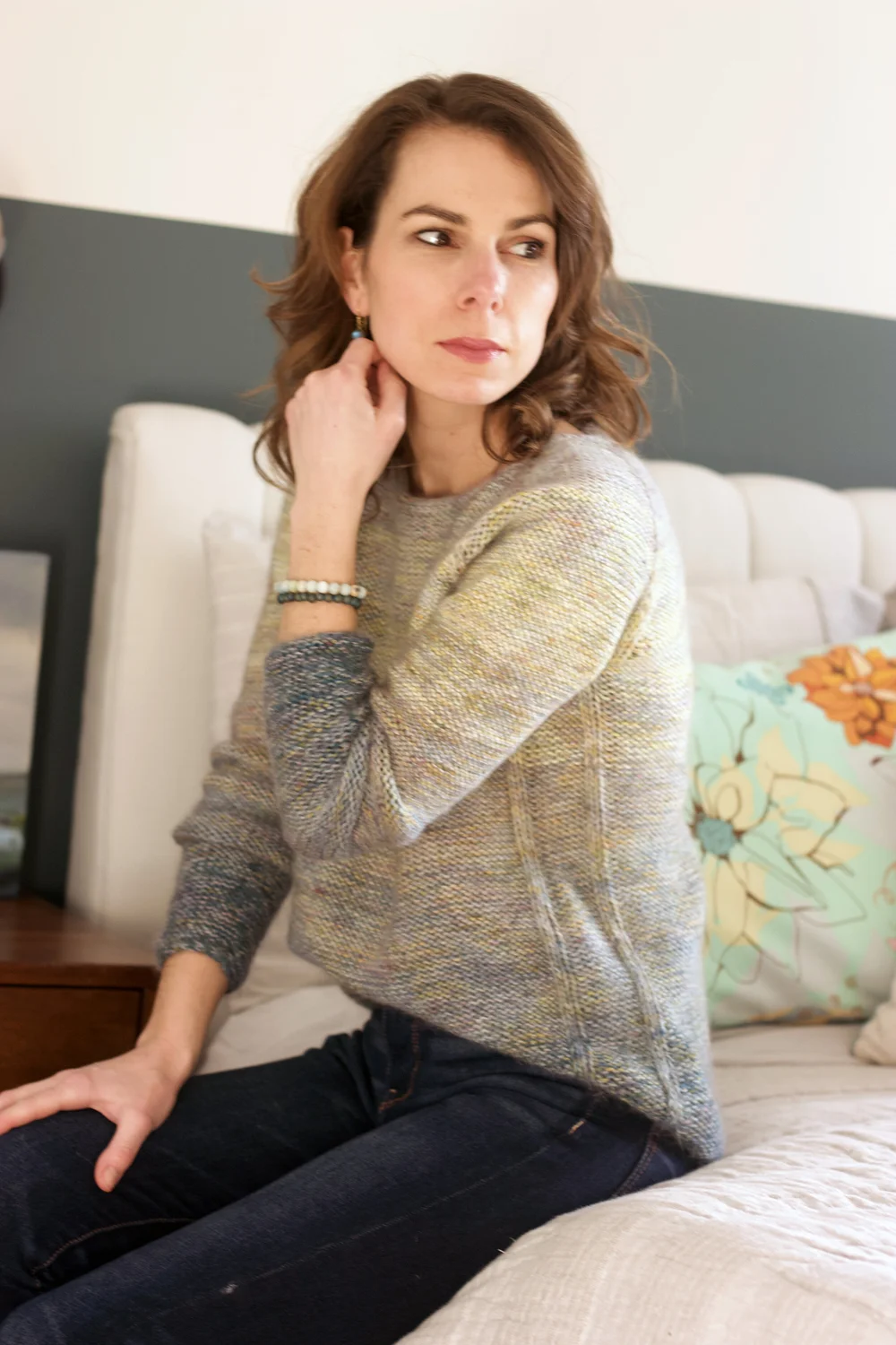 DEUXIEME CLASSE - ビ1499☆TWINS FLORENCE KNIT TWINS FLORENCE】VNECK KNIT V/N Oversize トップス