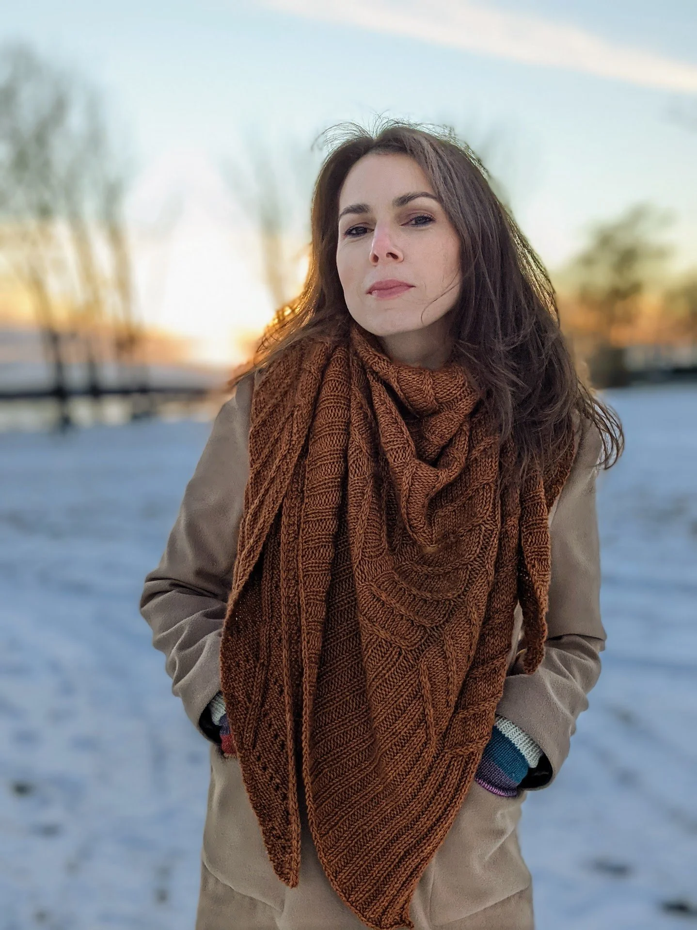 Almina Shawl featuring our Luxe Yak/Silk DK — Tanis Fiber Arts