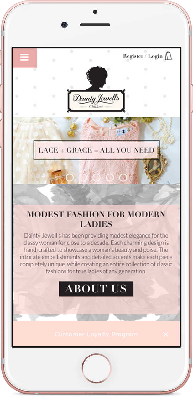 Completely Responsive Design showcasing the elegant beauty with a modern twist.