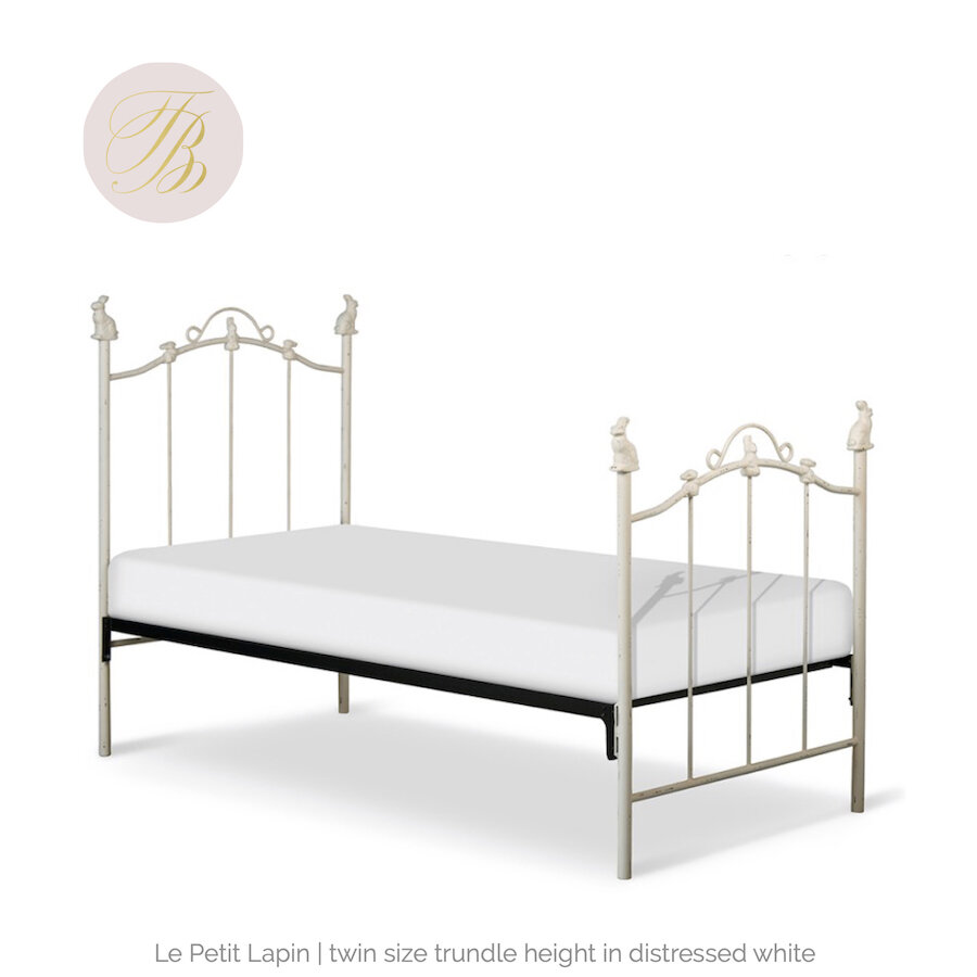 Le Petit Lapin Iron Bed Trish, Black Iron Twin Bed