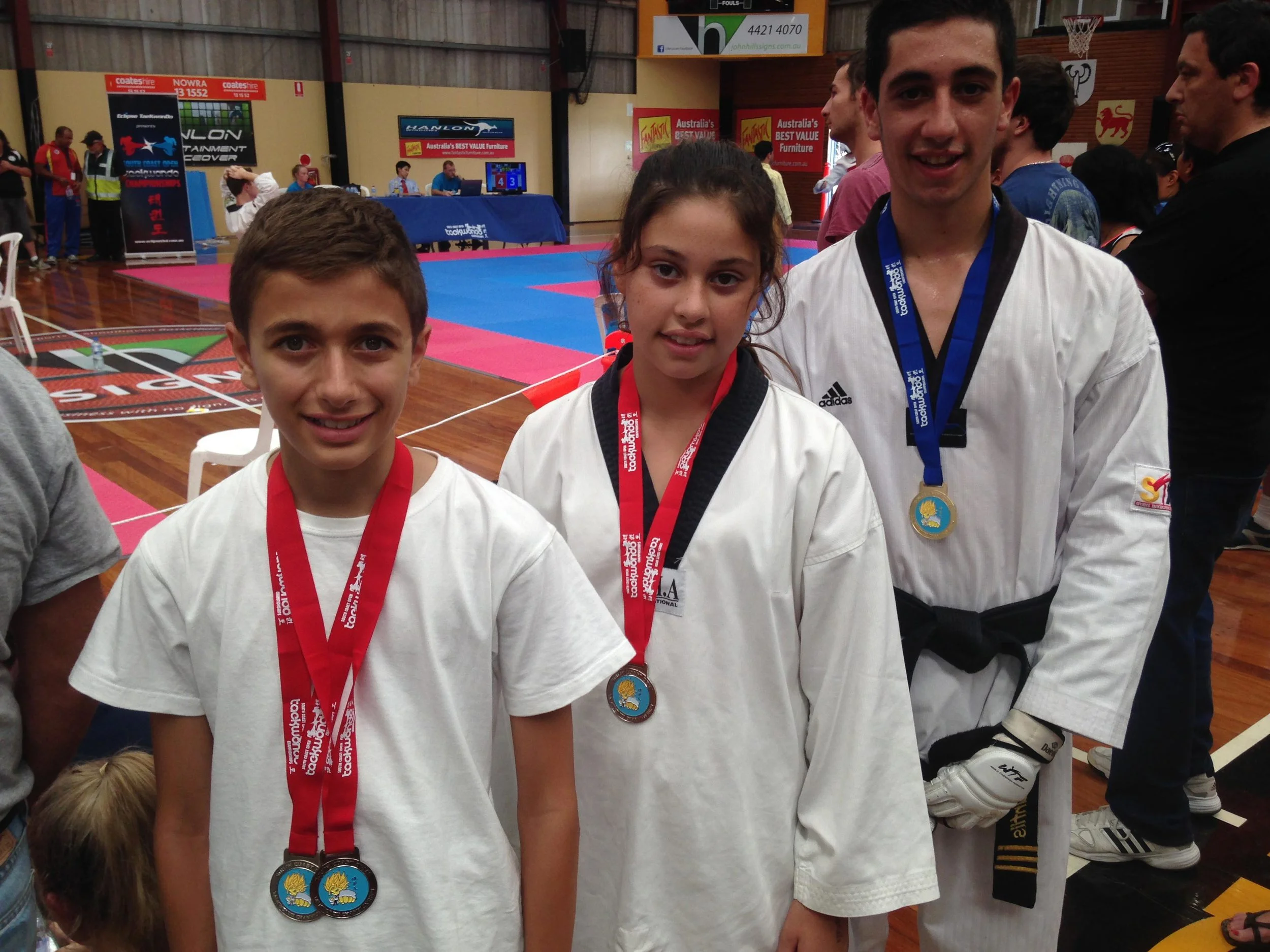 Matthew, Gabriella and Alessandro at the South Coast Championship