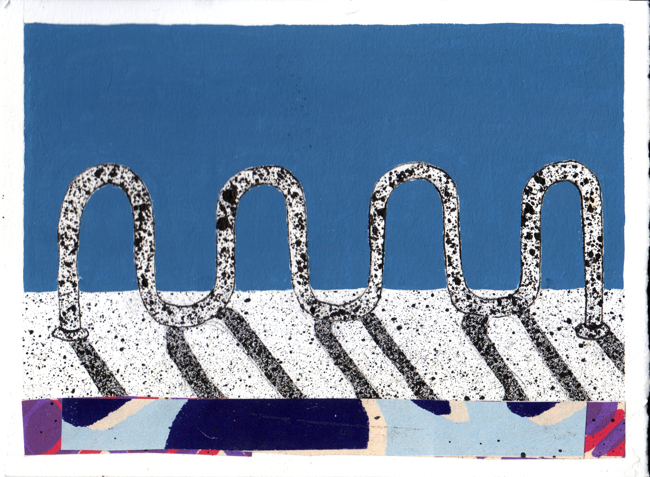 Blue Bike Rack